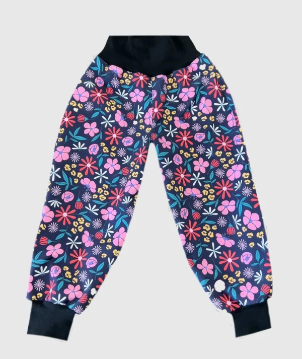 Waterproof Softshell Pants Colorful Flower