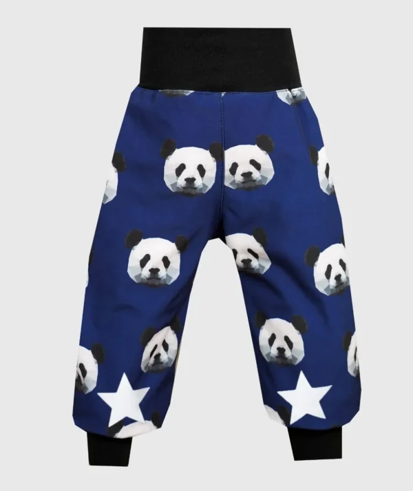 Waterproof Softshell Pants Pixel Panda Blue