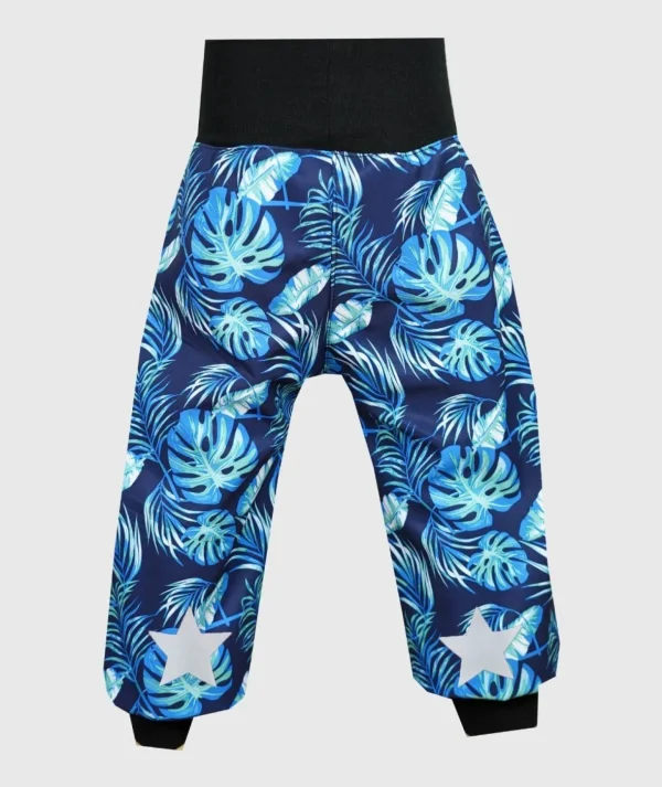 Waterproof Softshell Pants Blue Leaves